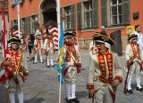 Die schwedische "Leibgarde " vor dem Rathaus